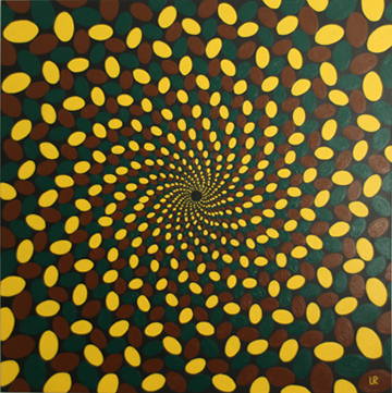Blätter, 100x100cm Acryl auf Leinwand