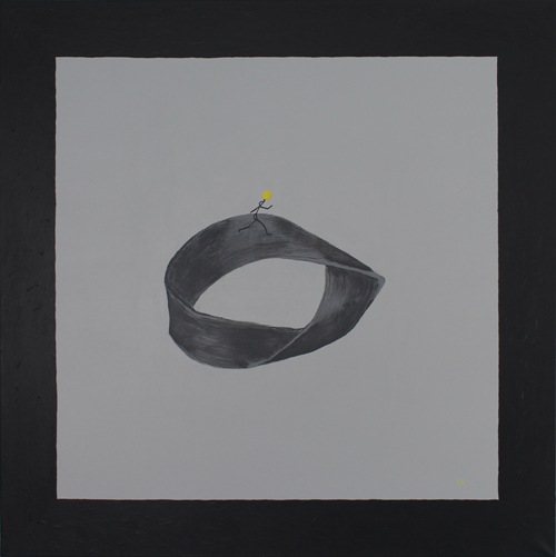 * Möbiusschleife; 100x100cm Acryl auf Leinwand