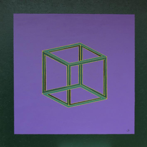 Würfel, 100x100cm Acryl auf Leinwand